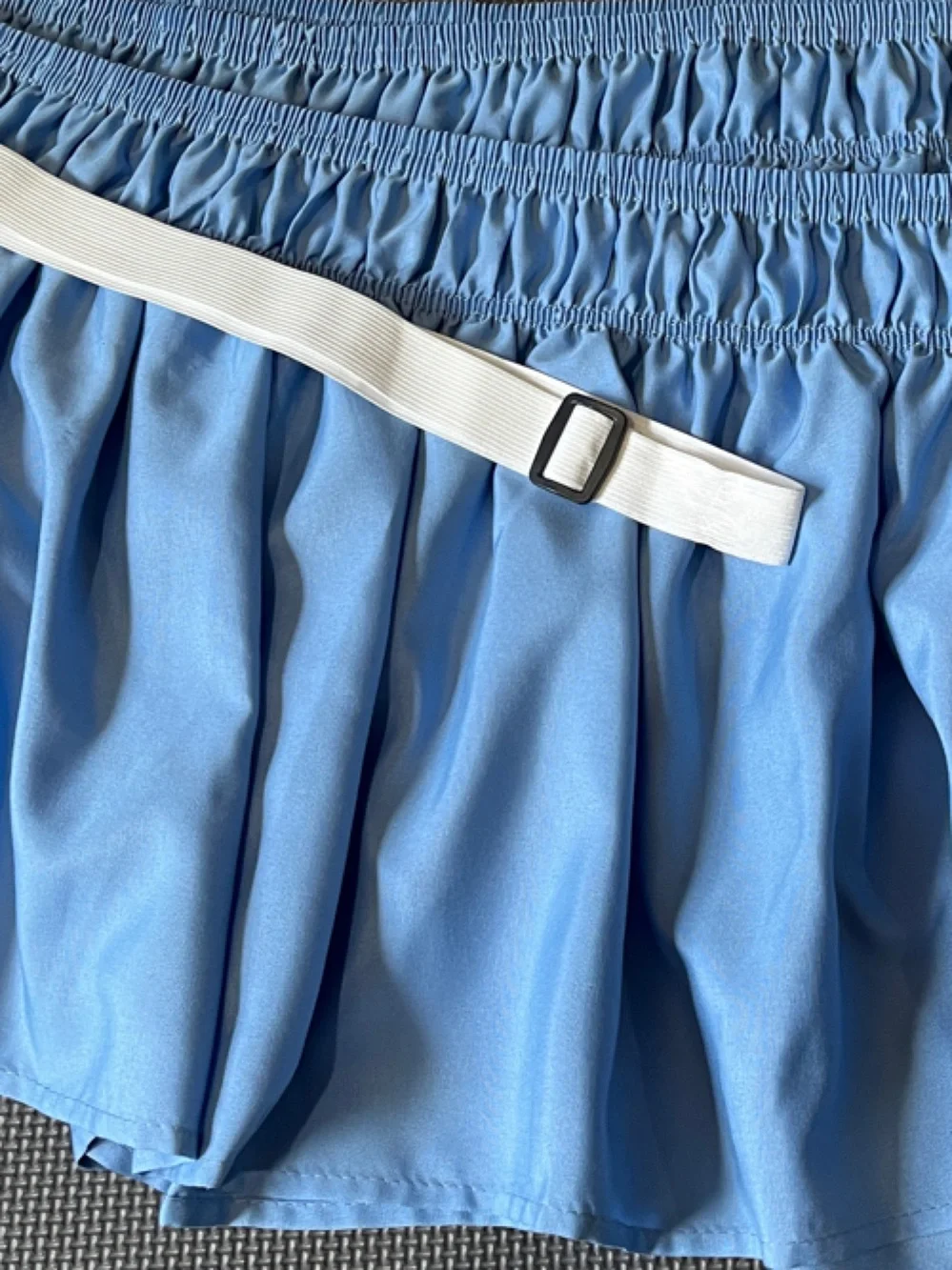 2 King size 13” drop soft blue elastic and adjustable polyester bed skirts